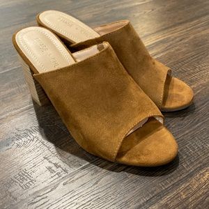 Chase + Chloe suede heeled slides size 5.5